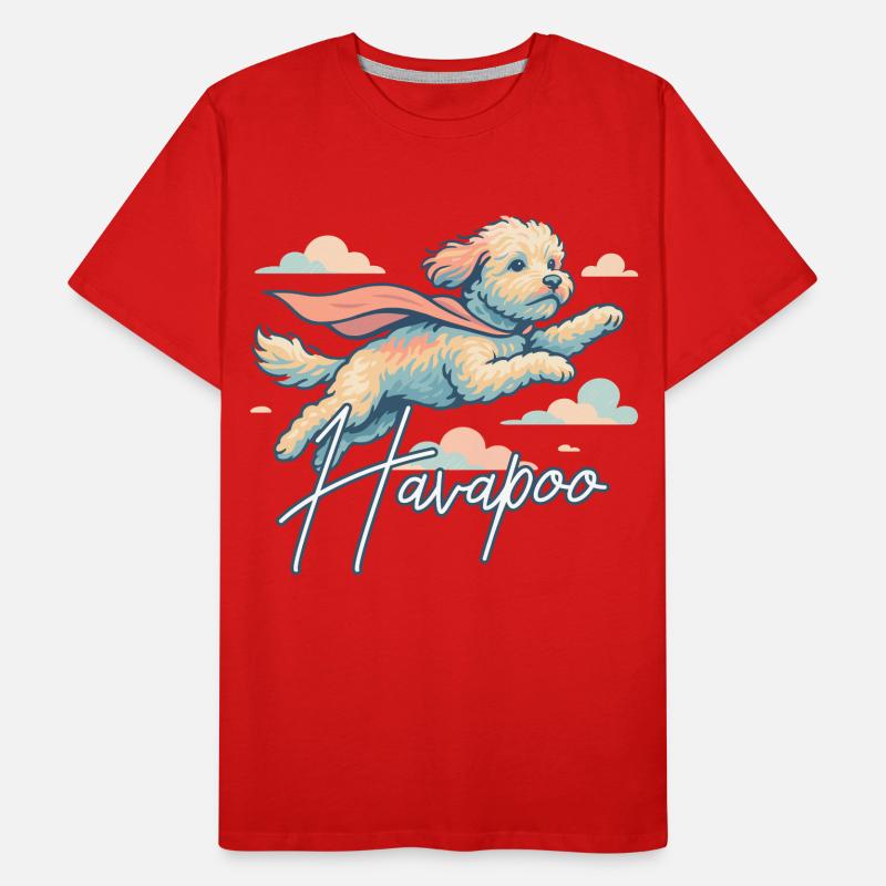 Super Hund Havapoo Cape Umhang Geschenk Männer Premium Bio T-Shirt
