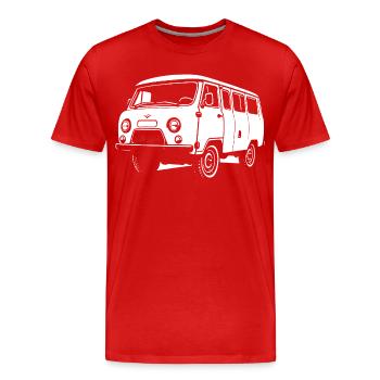 Bread box on wheels - Men's Premium Organic T-Shirt - red - Front - Damien (186cm)