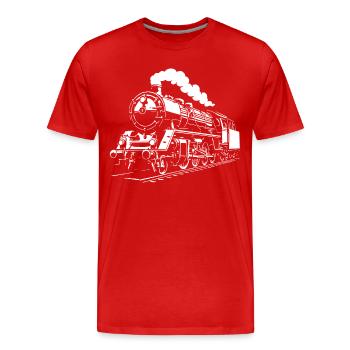 Temps de vapeur - T-shirt bio Premium Homme - rouge - Devant - Damien (186cm)