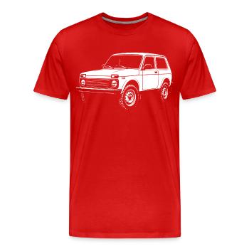 Légende du terrain - T-shirt bio Premium Homme - rouge - Devant - Damien (186cm)