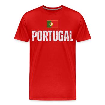 Portuguese flag, Portuguese pride - Men's Premium Organic T-Shirt - red - Front - Damien (186cm)