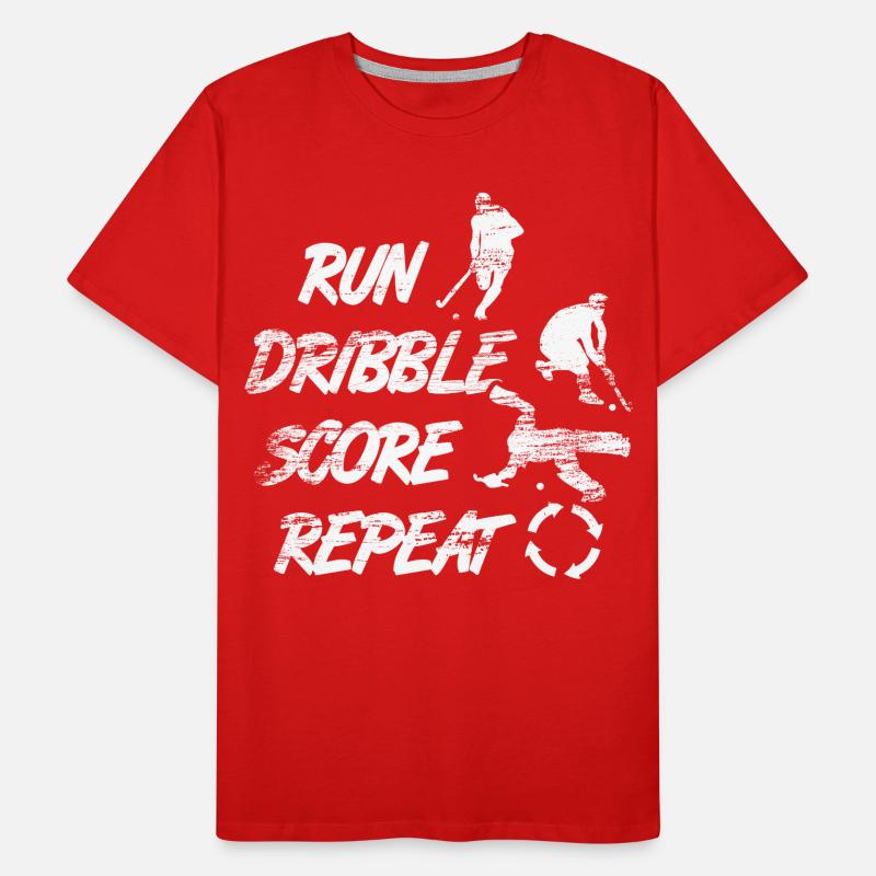 Courir, dribbler, marquer, répéter T-shirt bio Premium Homme