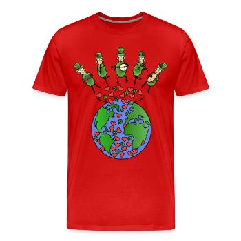 Musique folklorique Mouton - T-shirt bio Premium Homme - rouge - Devant - Damien (186cm)
