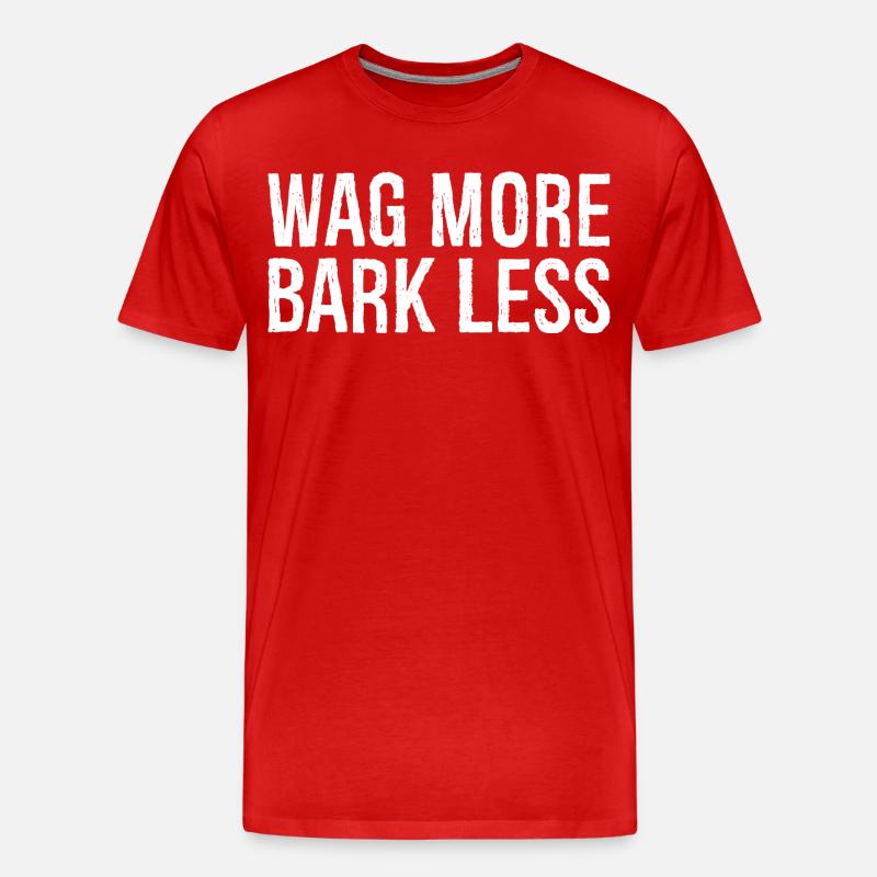wag more bark less - Männer Premium Bio T-Shirt - Rot
