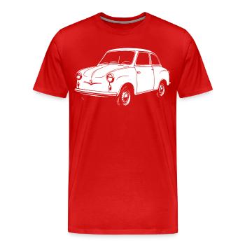 Ballon culte sur roues - T-shirt bio Premium Homme - rouge - Devant - Damien (186cm)