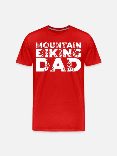 Père VTT - T-shirt bio Premium Homme - rouge