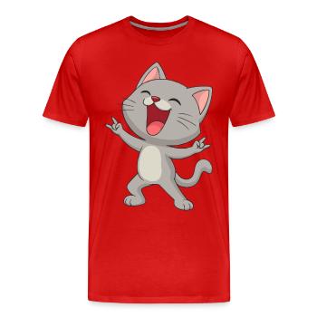 Rock'n'Roll Miez - Männer Premium Bio T-Shirt - Rot - Vorne - Damien (186cm)