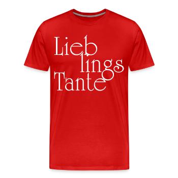 Tante préférée - Tante - T-shirt bio Premium Homme - rouge - Devant - Damien (186cm)