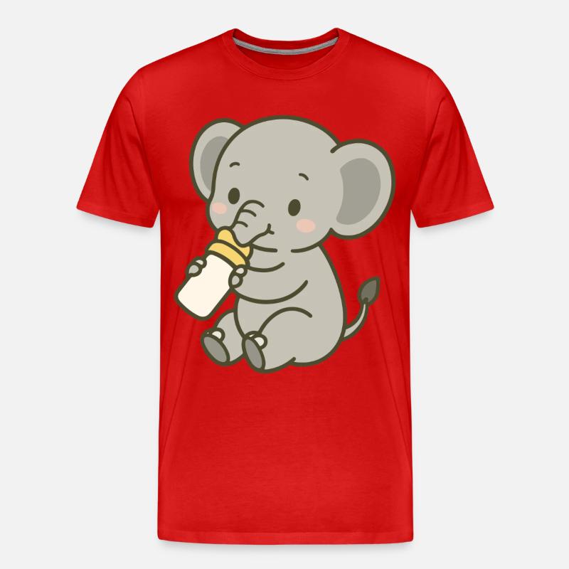 Tiny Trunk Sip - Männer Premium Bio T-Shirt - Rot