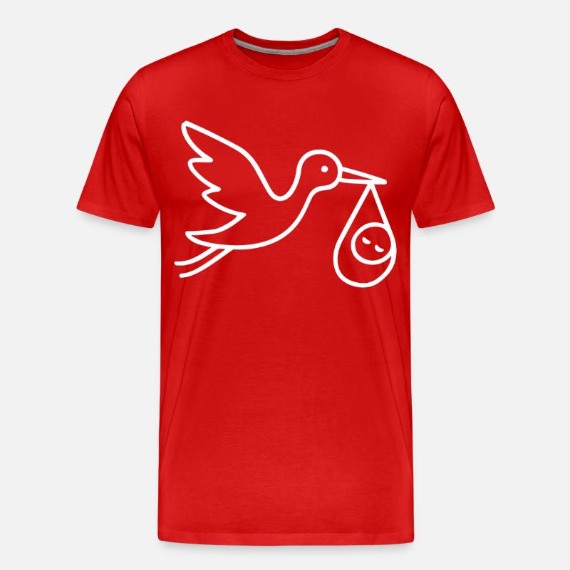 Arrivée minimale de bébé - T-shirt bio Premium Homme - rouge