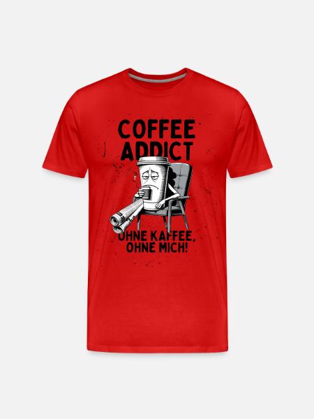 Coffee Addict – Without Coffee Without Me - Men's Premium Organic T-Shirt - red