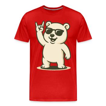 Arctic Rocker - Men's Premium Organic T-Shirt - red - Front - Damien (186cm)