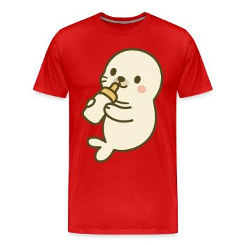 Flacon Seal Baby - T-shirt bio Premium Homme - rouge - Devant - Damien (186cm)