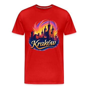 Krakau Kraków Stadt Polen Geschenk - Männer Premium Bio T-Shirt - Rot - Vorne - Damien (186cm)