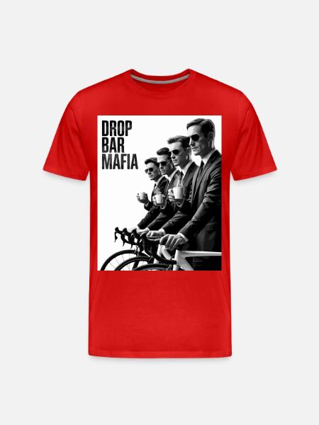Drop Bar Mafia – Noir Cycling Tee - Men's Premium Organic T-Shirt - red