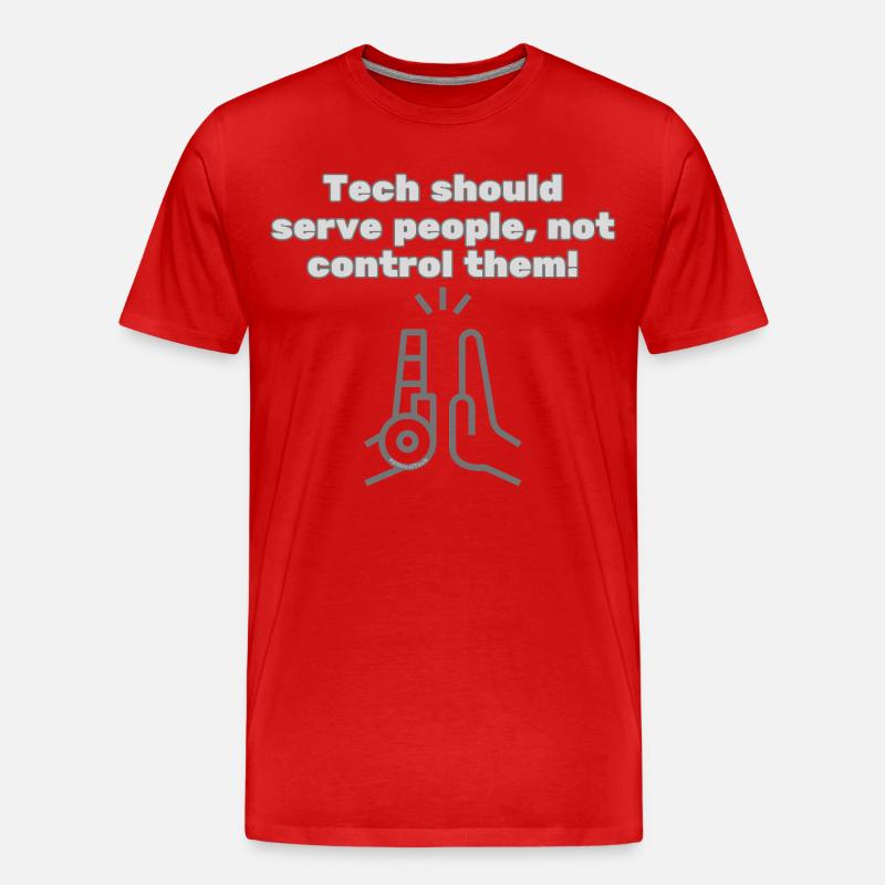 Tech should serve people - #EthicalTech Statement - Männer Premium Bio T-Shirt - Rot