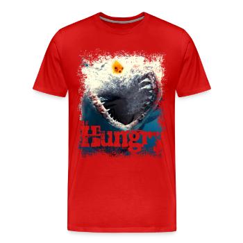 Hungriger Moment - Männer Premium Bio T-Shirt - Rot - Vorne - Damien (186cm)