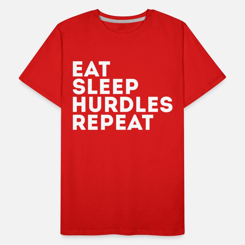 Manger Dormir Obstacles Répéter T-shirt bio Premium Homme