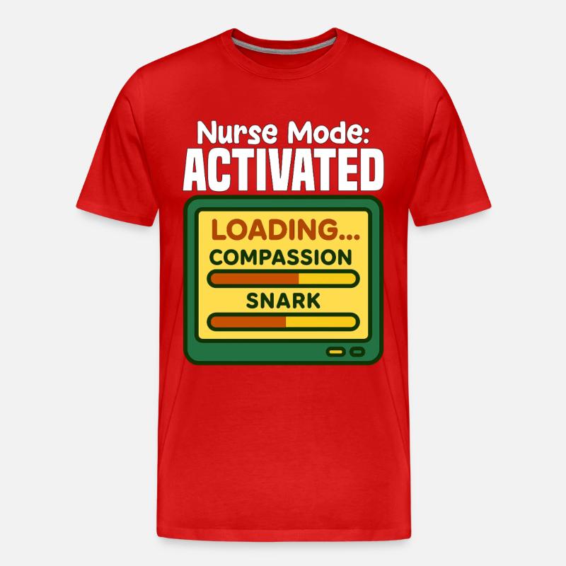 KRANKENSCHWESTER-MODUS AKTIVIERT - SCHWESTER-GESCHENK - Männer Premium Bio T-Shirt - Rot