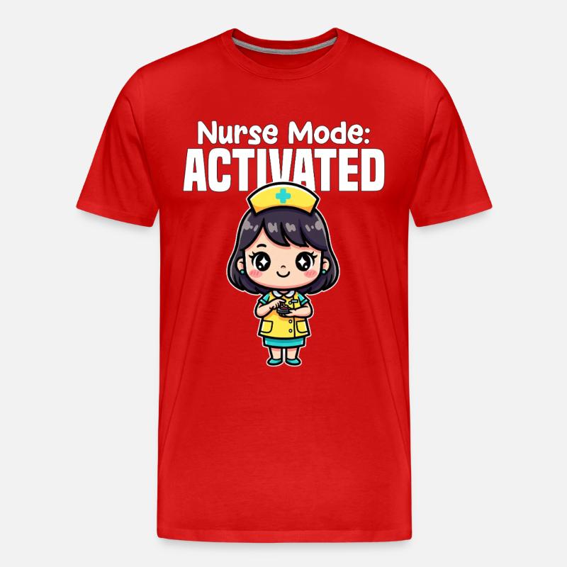 KRANKENSCHWESTER-MODUS AKTIVIERT - SCHWESTER-GESCHENK - Männer Premium Bio T-Shirt - Rot