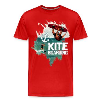 Chevauchez le vent - T-shirt bio Premium Homme - rouge - Devant - Damien (186cm)