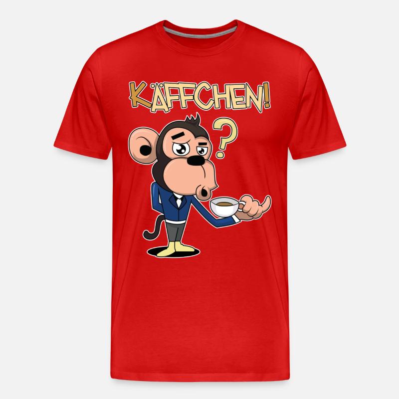 Käffchen, bitte! - Männer Premium Bio T-Shirt - Rot