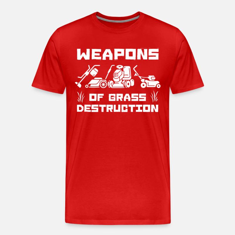 Rasen-Rambo - Männer Premium Bio T-Shirt - Rot