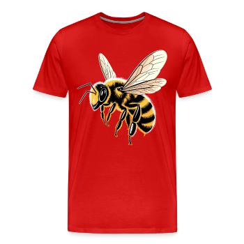 abeilles apiculteur miel apiculteur abeilles abeille mignonne - T-shirt bio Premium Homme - rouge - Devant - Damien (186cm)