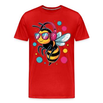abeilles apiculteur miel apiculteur abeilles abeille mignonne - T-shirt bio Premium Homme - rouge - Devant - Damien (186cm)