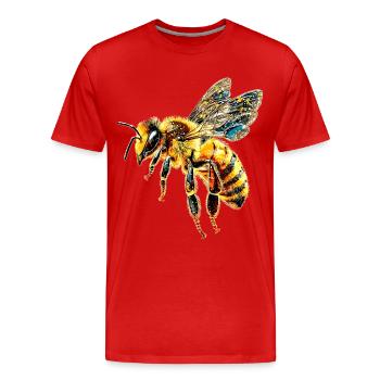 abeilles apiculteur miel apiculteur abeilles abeille mignonne - T-shirt bio Premium Homme - rouge - Devant - Damien (186cm)