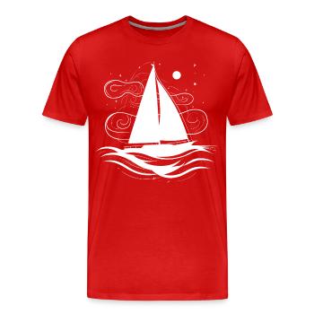 Voile - T-shirt bio Premium Homme - rouge - Devant - Damien (186cm)