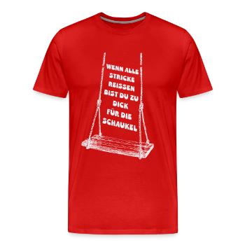 When all else fails - Men's Premium Organic T-Shirt - red - Front - Damien (186cm)