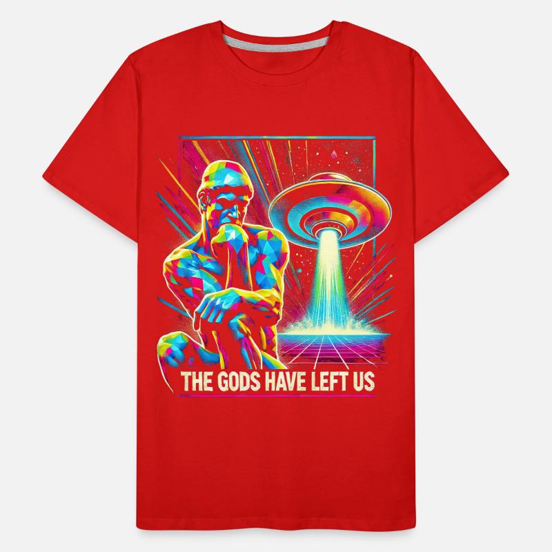 Psychedelic Alien Invader Art Men's Premium Organic T-Shirt