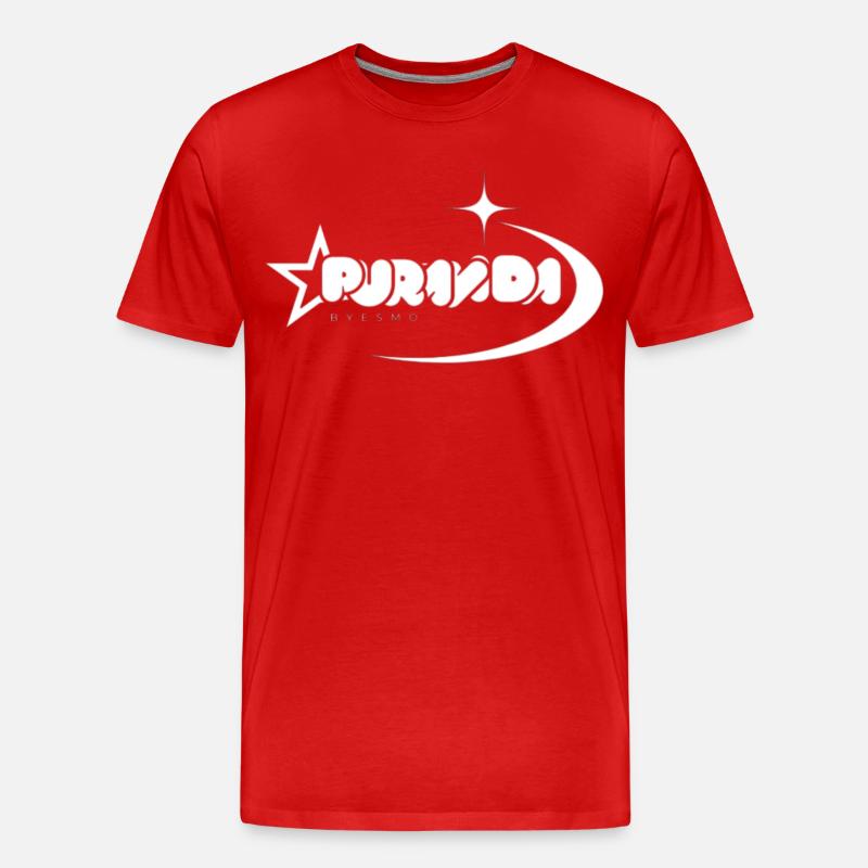 Space Style mit Stern und Komet - Männer Premium Bio T-Shirt - Rot