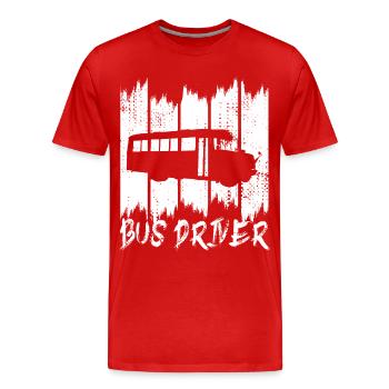 Bus Driver - Männer Premium Bio T-Shirt - Rot - Vorne - Damien (186cm)