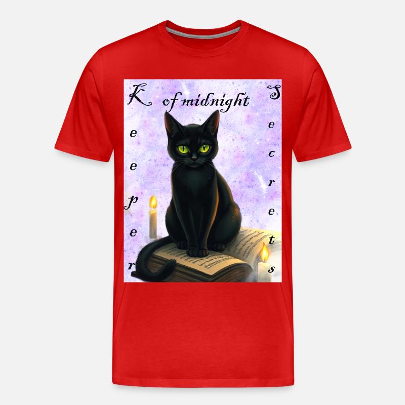 Hüter der Mitternachtsgeheimnisse - Männer Premium Bio T-Shirt - Rot