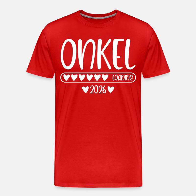 Onkel 2026 loading - Männer Premium Bio T-Shirt - Rot