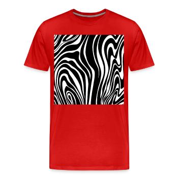 Zebrastreifen Raute - Männer Premium Bio T-Shirt - Rot - Vorne - Damien (186cm)
