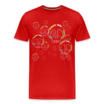 Strange Soap Skulls - Men's Premium Organic T-Shirt - red - Front - Damien (186cm)