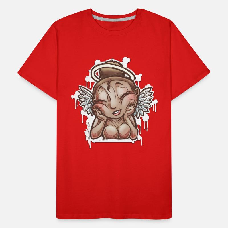 Dessin d'ange Rêveuse  T-shirt bio Premium Homme