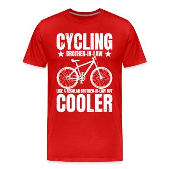 Cycling Brother-in-law Bike Rider Cyclist - Männer Premium Bio T-Shirt - Rot - Vorne - Damien (186cm)