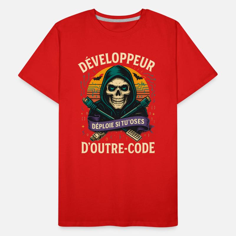 Web Developer - Halloween Skull Men's Premium Organic T-Shirt