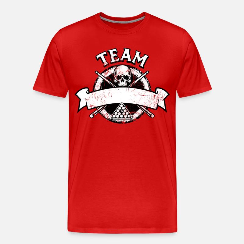 Eight Ball, Billardkugel, Billard Team Geschenk - Männer Premium Bio T-Shirt - Rot