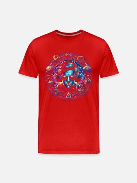 Neon Cyber Gaming Salbei Design - Männer Premium Bio T-Shirt - Rot