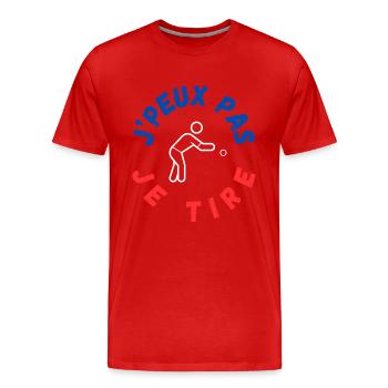 Logo of the competition of jousting - Men's Premium Organic T-Shirt - red - Front - Damien (186cm)