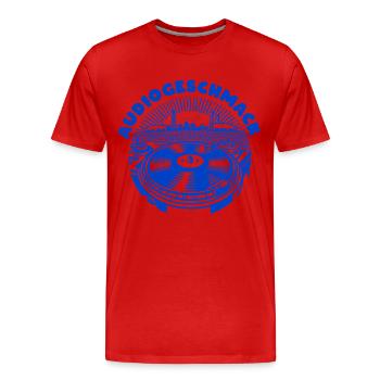 Audio taste - Men's Premium Organic T-Shirt - red - Front - Damien (186cm)
