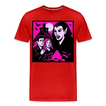 Comtesse vampire - T-shirt bio Premium Homme - rouge - Devant - Damien (186cm)