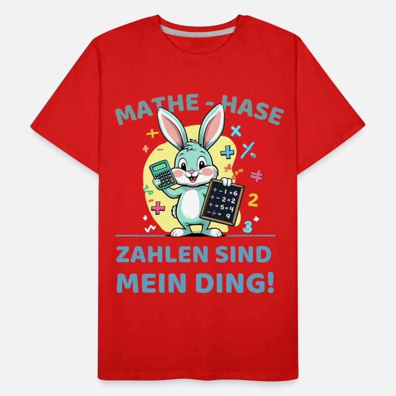 Math bunny with calculation task Men's Premium Organic T-Shirt