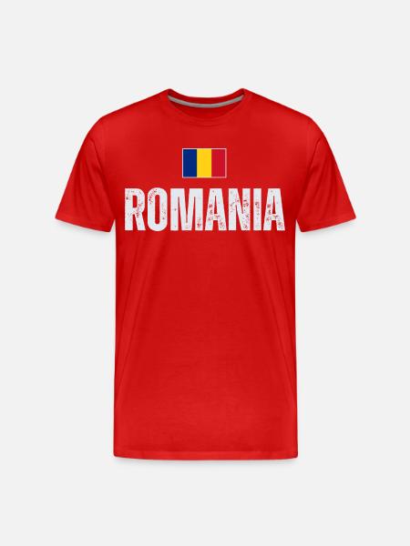 I love Romania, Romanian pride - Men's Premium Organic T-Shirt - red