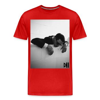 Blues de la baignoire - T-shirt bio Premium Homme - rouge - Devant - Damien (186cm)
